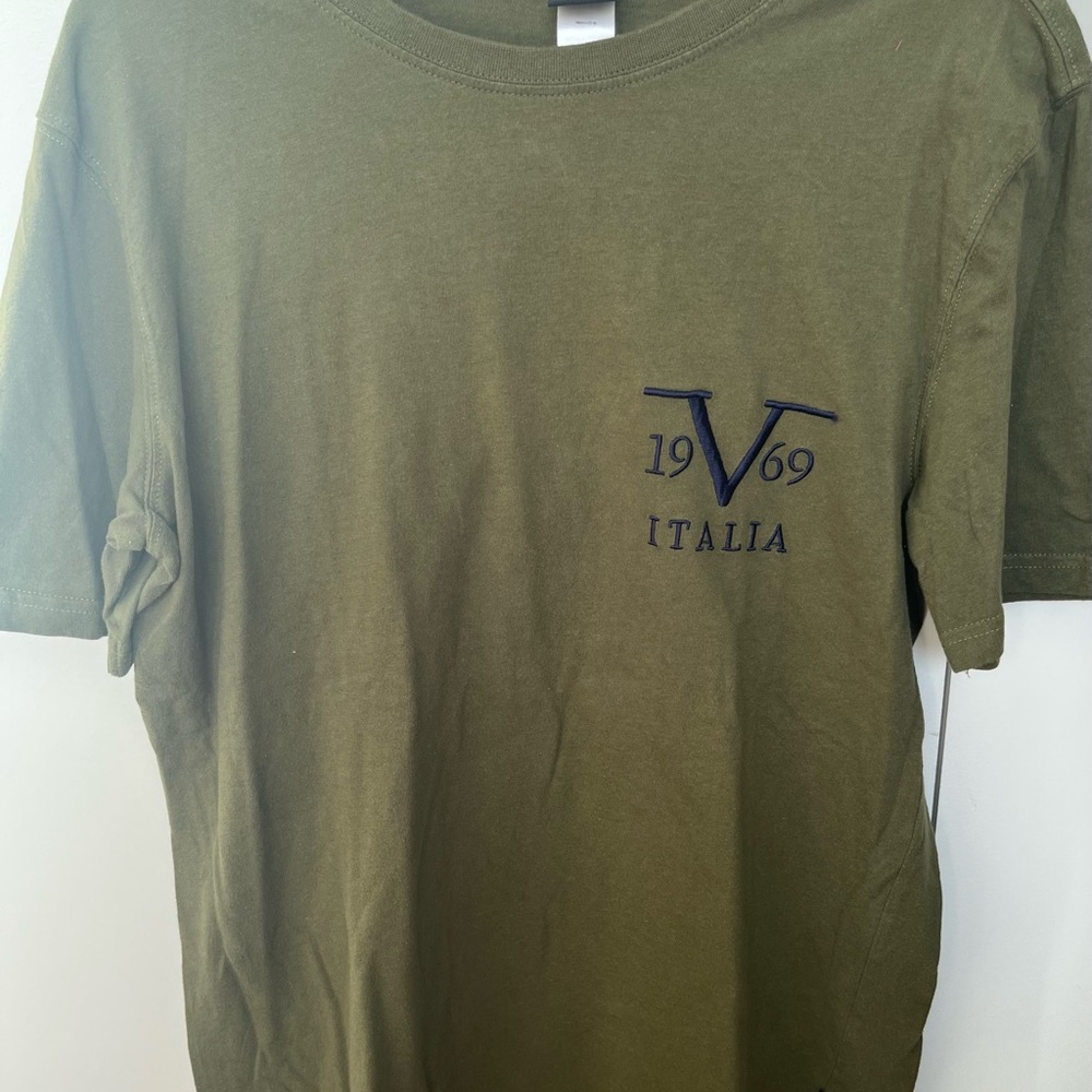 Versace 19V69 Italia Green Logo Short Sleeve T-Shirt Men’s Size XL